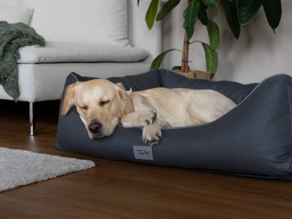 Runa Kunstlederbett, Grau