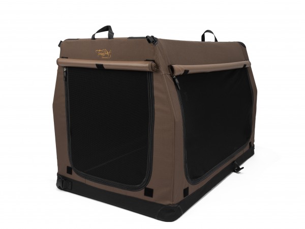 TPX-Pro Faltbare Aluminium Hundebox, braun