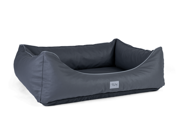 Runa Kunstlederbett, Grau