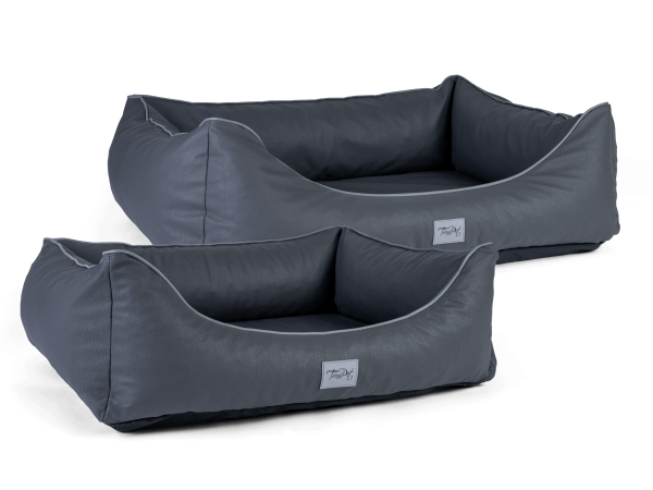 Runa Grau, Kunstlederbett - SET, 2 Größen