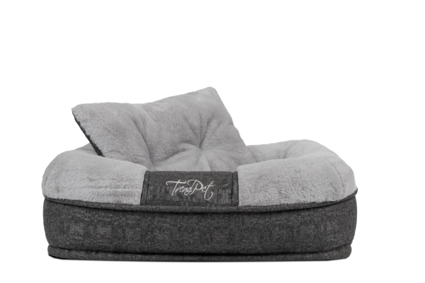 LunaLounge Grau - Kuschelbett für Hunde und Katzen