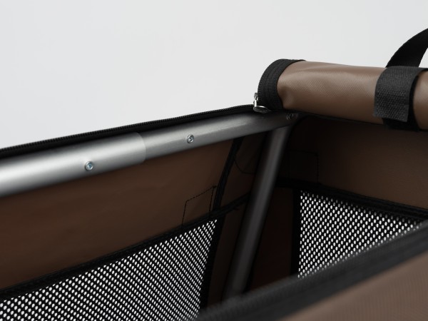 TPX-Pro Faltbare Aluminium Hundebox, braun