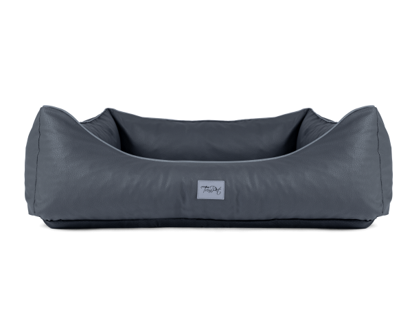 Runa Kunstlederbett, Grau