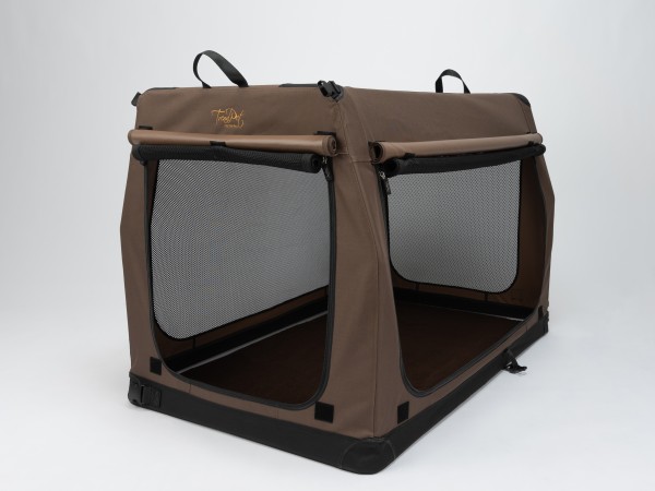 TPX-Pro Faltbare Aluminium Hundebox, braun